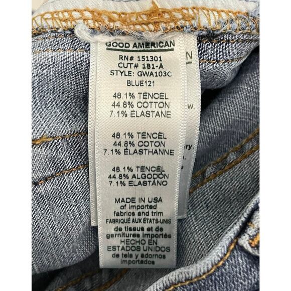 Good American Good Waist Athletic Stripe Jeans High Rise Skinny Leg Size 6 / 28 - Picture 16 of 16